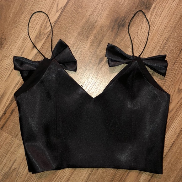 NEW!!! Zara Satin Double Bow Top - Picture 6 of 8